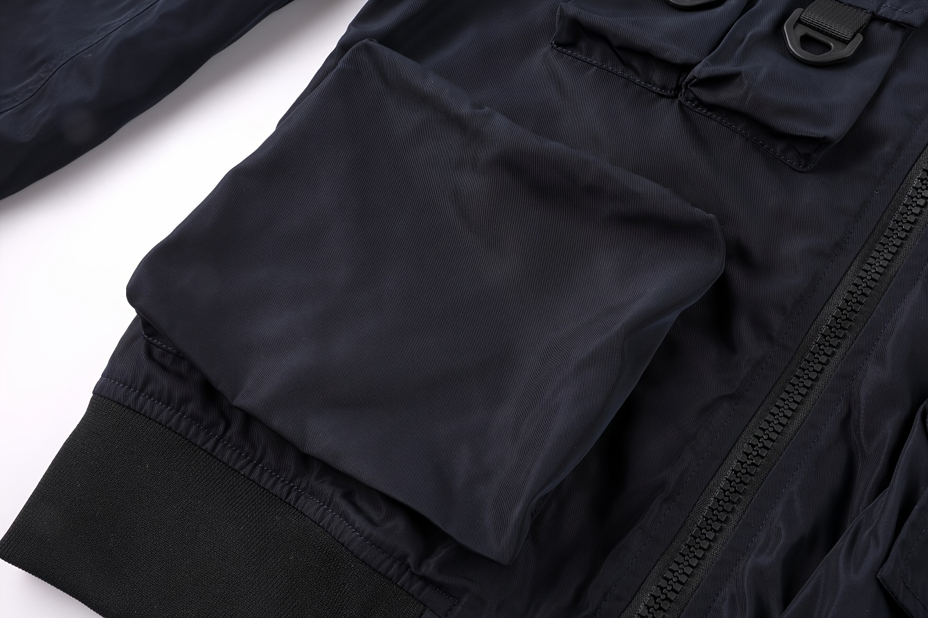 mens cargo jacket casual stand collar windbreaker jacket jacket for outdoor activities details 14