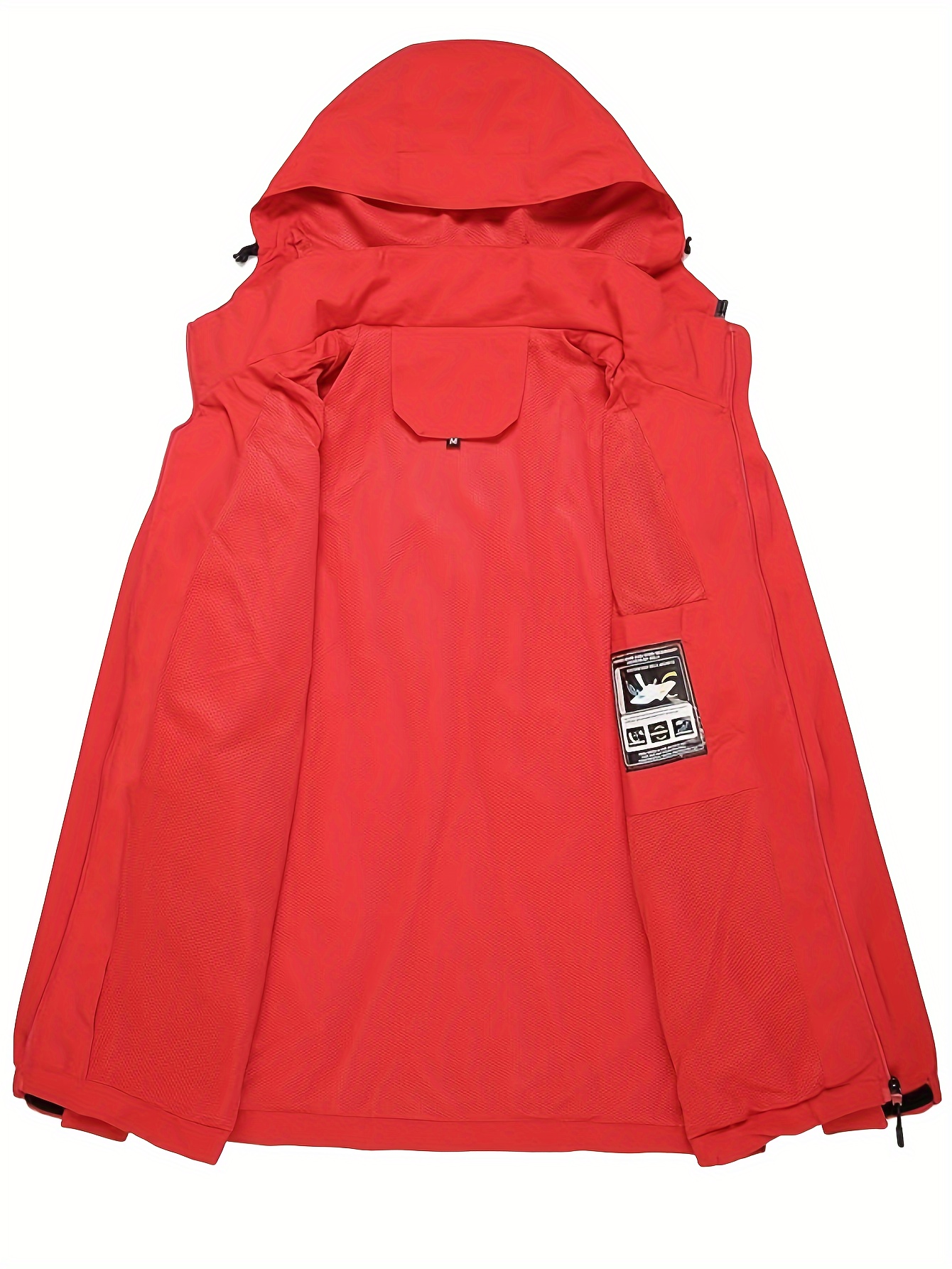 chic solid windbreaker hooded jacket mens casual zip up jacket coat for outdoor activities details 2