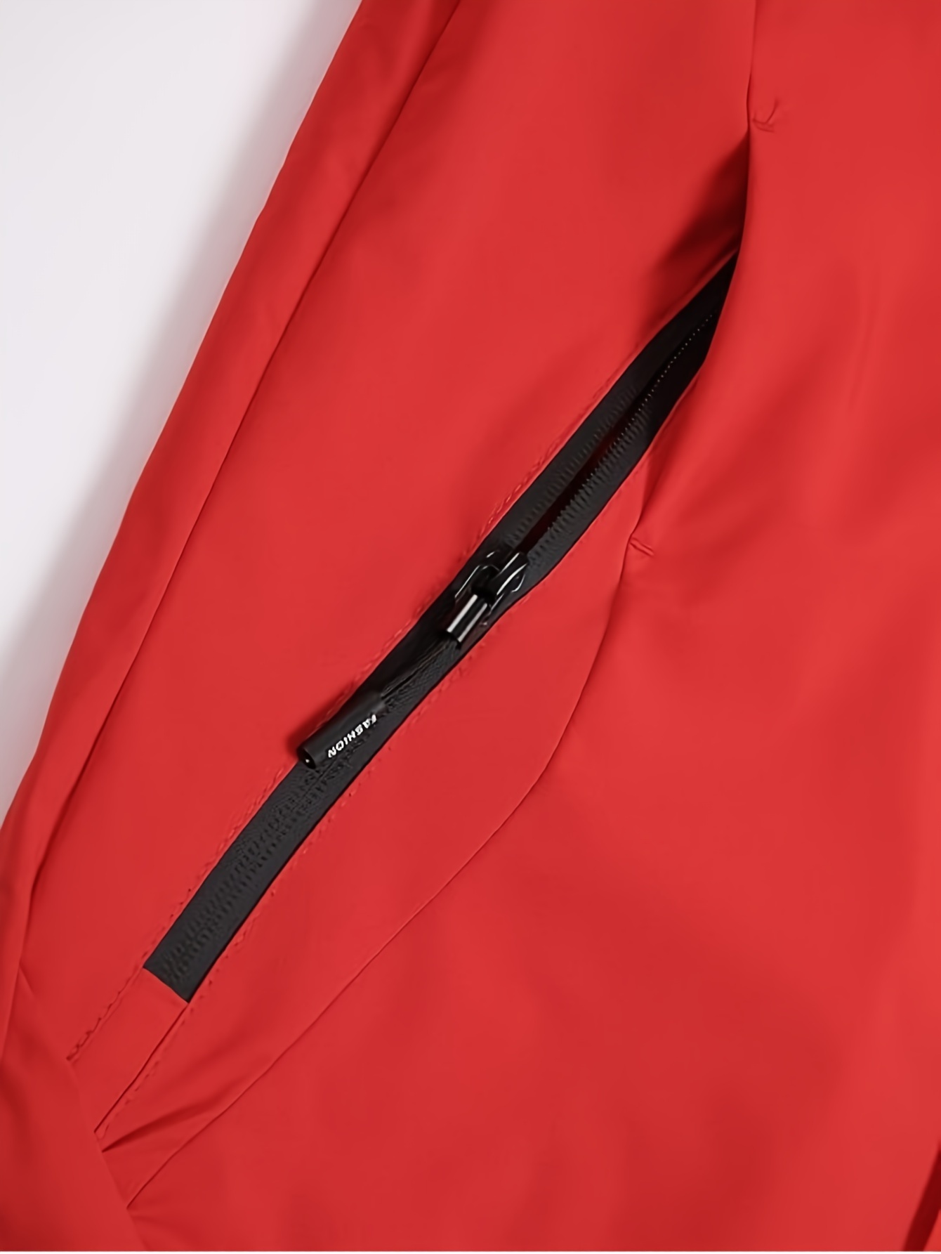 chic solid windbreaker hooded jacket mens casual zip up jacket coat for outdoor activities details 3