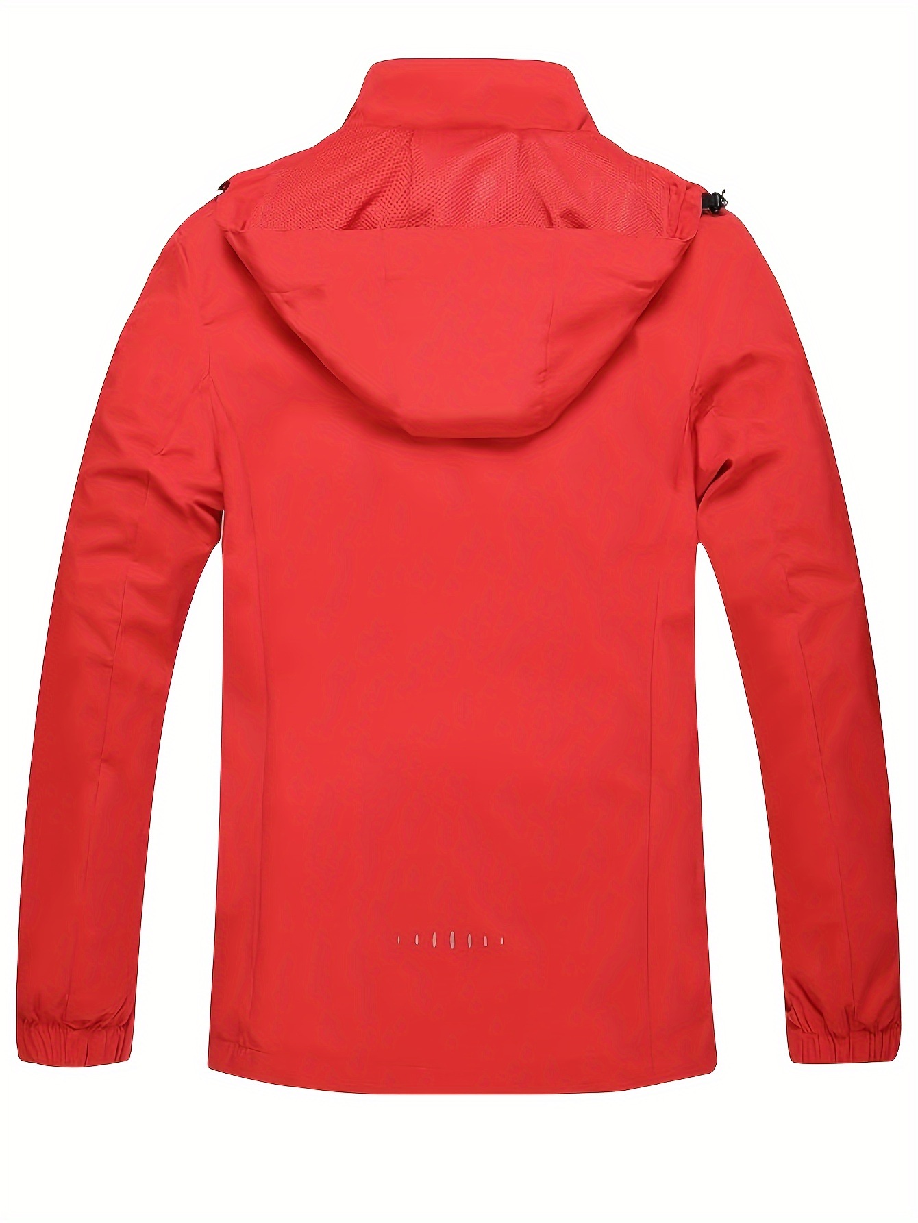 chic solid windbreaker hooded jacket mens casual zip up jacket coat for outdoor activities details 6