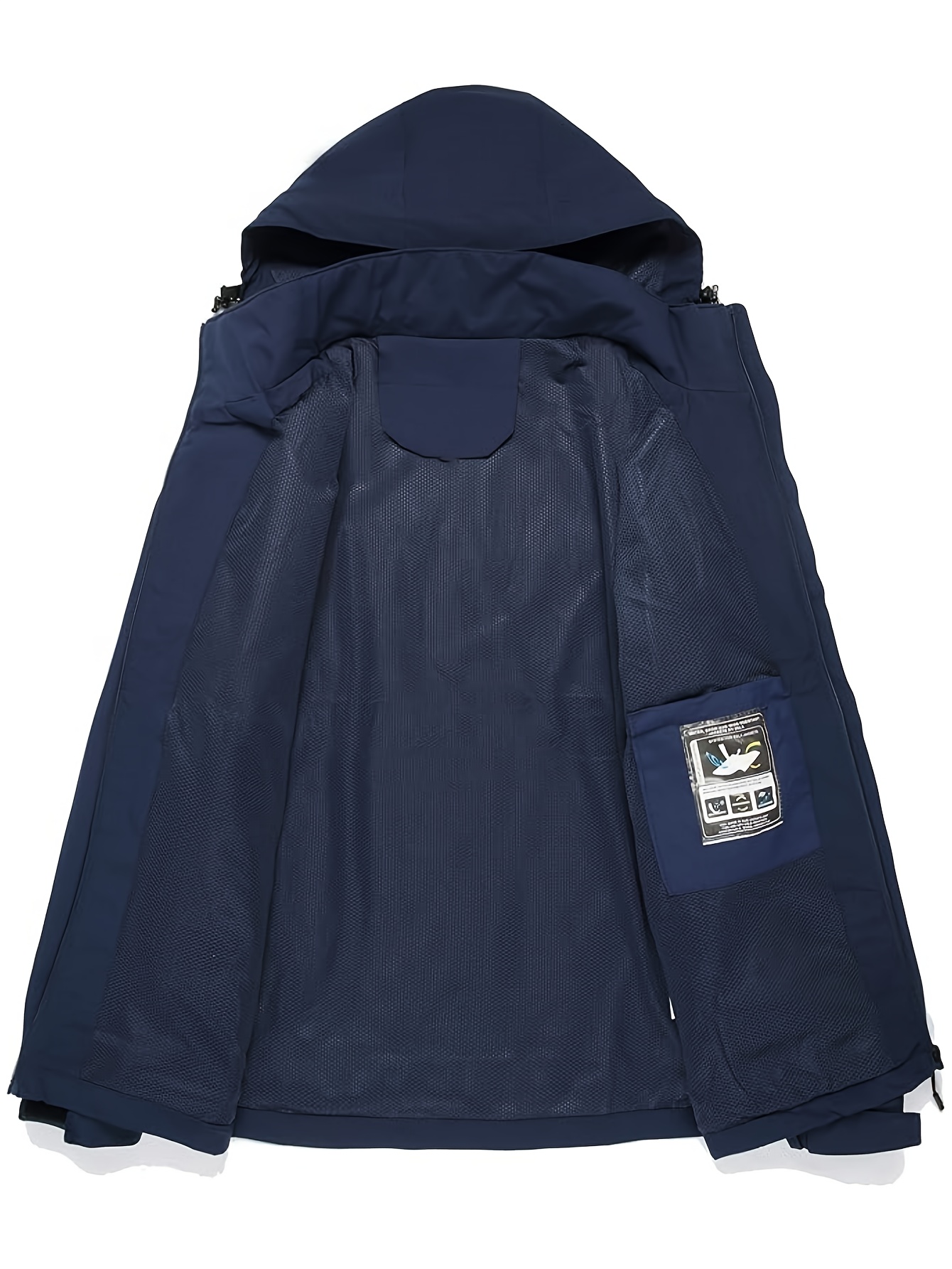 chic solid windbreaker hooded jacket mens casual zip up jacket coat for outdoor activities details 37