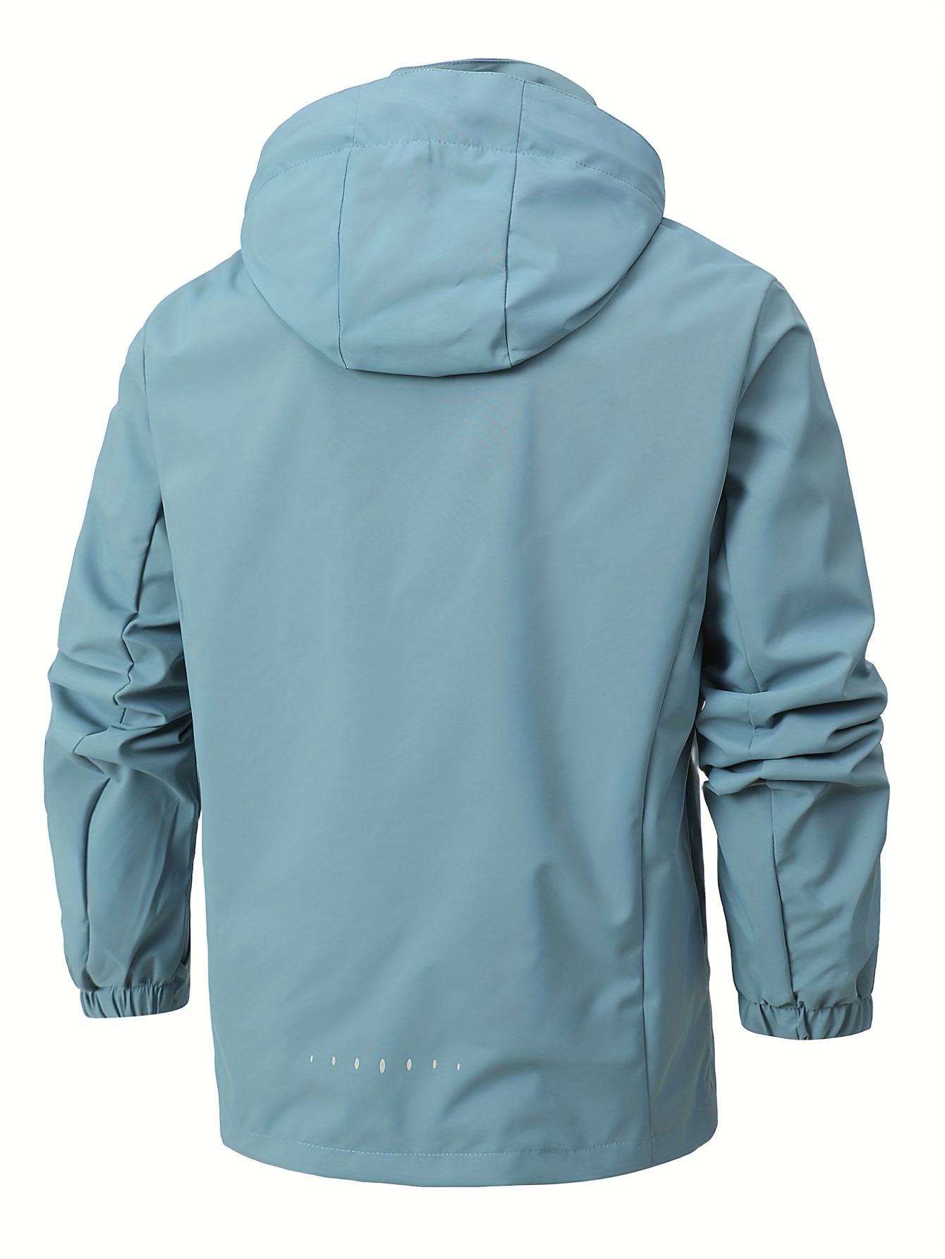 chic solid windbreaker hooded jacket mens casual zip up jacket coat for outdoor activities details 41