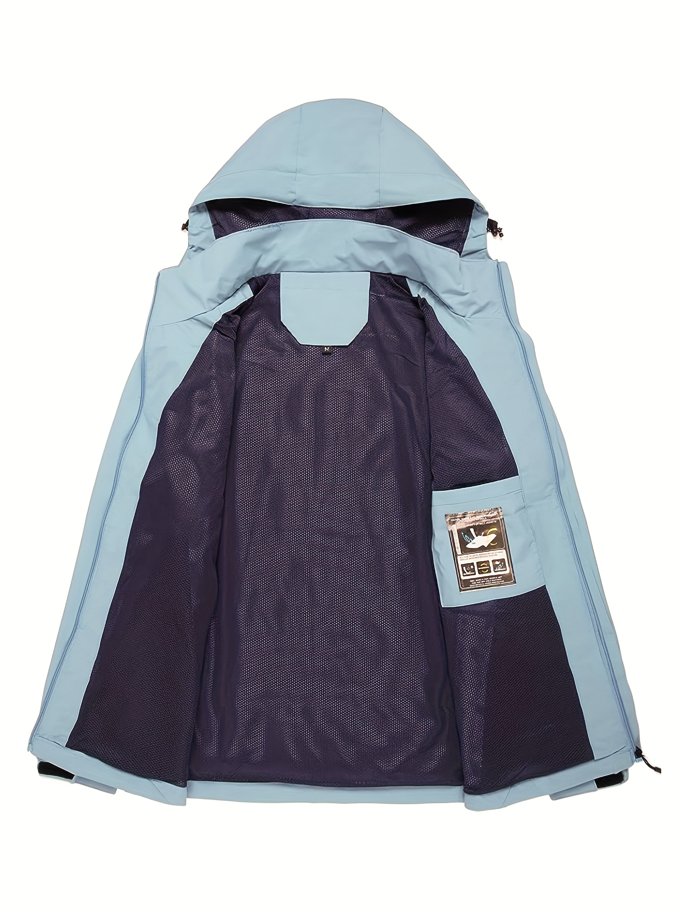 chic solid windbreaker hooded jacket mens casual zip up jacket coat for outdoor activities details 44