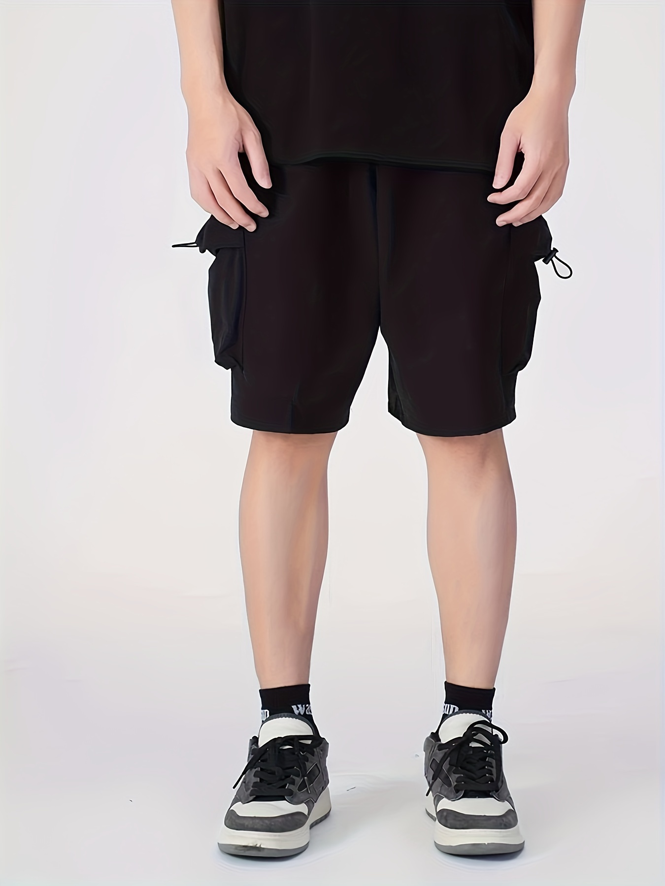 cargo shorts mens five quarter pants loose casual sports pants wear 2024 details 1