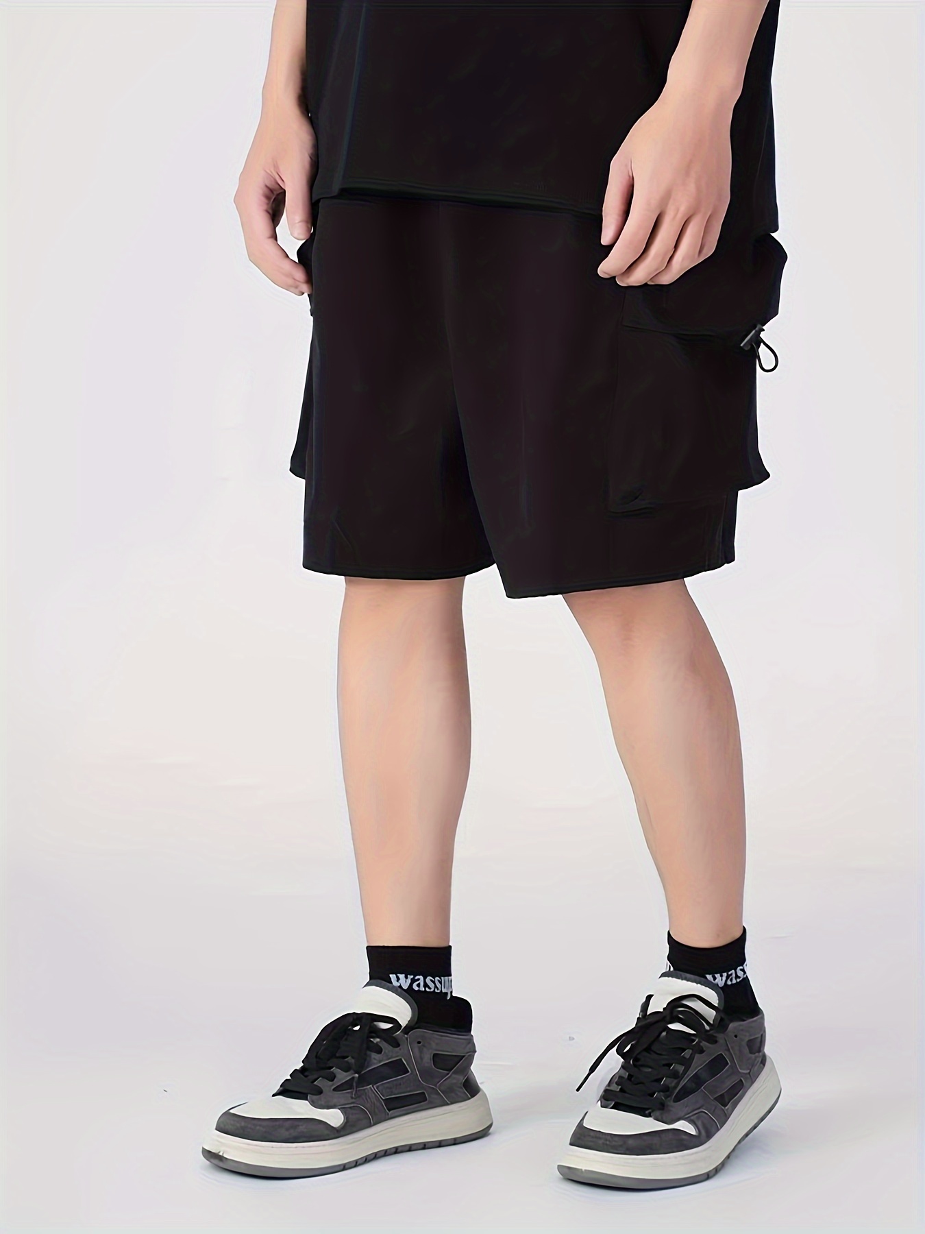 cargo shorts mens five quarter pants loose casual sports pants wear 2024 details 3