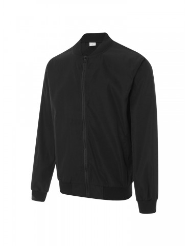 1pc Men'S Casual Bomber Jacket - Polyester Flight Style Outerwear with Zipper Closure, Solid Color, Open Collar, Loose Fit, Woven Patchwork Design for Fall/Winter